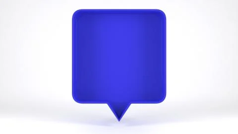 3d Render of Colored Speech Bubble Background Illustrazione stock