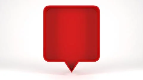 3d Render of Colored Speech Bubble Background Illustrazione stock