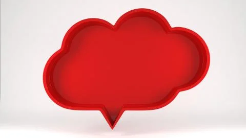 3d Render of Colored Speech Bubble Background Stock Illustration