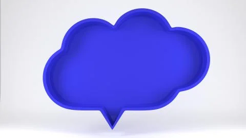 3d Render of Colored Speech Bubble Background Stock Illustration