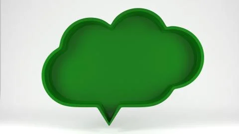 3d Render of Colored Speech Bubble Background Illustrazione stock