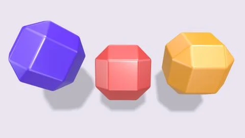 3d render Colorful cubes on white background Stockillustratie
