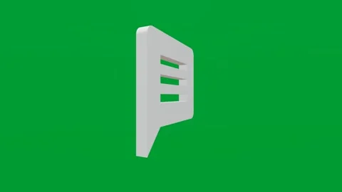3D render of comment icon on chroma key green screen background Stock Footage 335459338