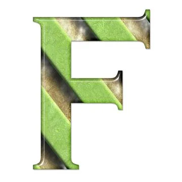 3D render of composite material alphabet letter Stock Illustration