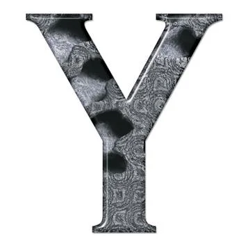 3D render of composite material alphabet letter Stock Illustration