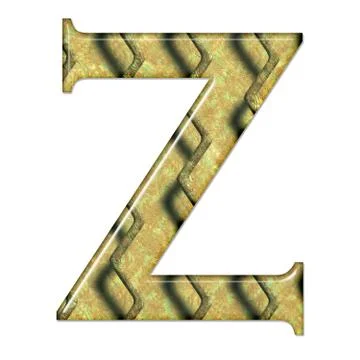 3D render of composite material alphabet letter Stock Illustration