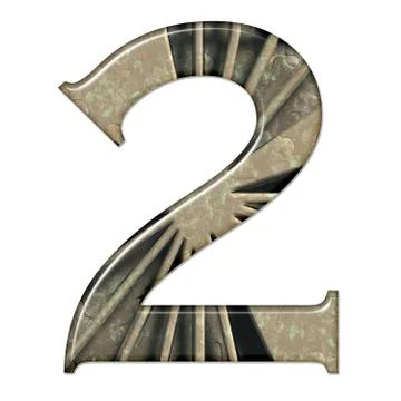 3D render of composite material numbers Stock Illustration