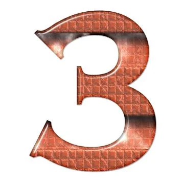 3D render of composite material numbers Stock Illustration