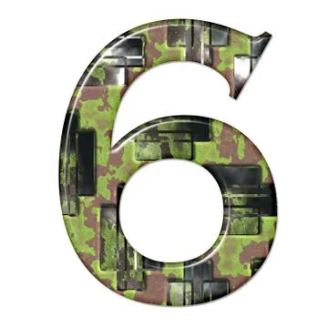 3D render of composite material numbers Stock Illustration