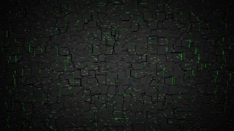 3d Render Computer processor chip on a circuit board with microchips. AI. Cir 스톡 일러스트