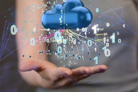 3D render of Computing Technology, Internet Storage and Network Concept 스톡 사진