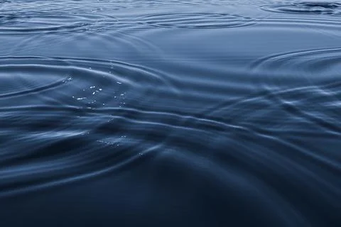 3d render of concentric rings in calm water イラスト素材