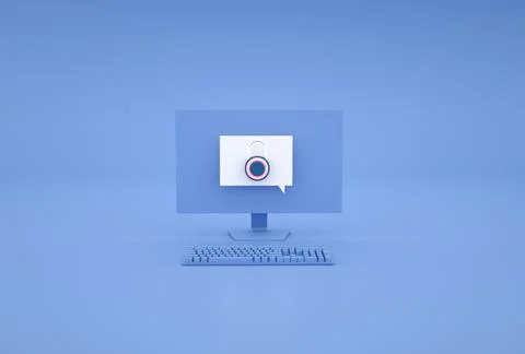 3d render. concept. Computer security. Secure Correspondence. Access is denie イラスト素材