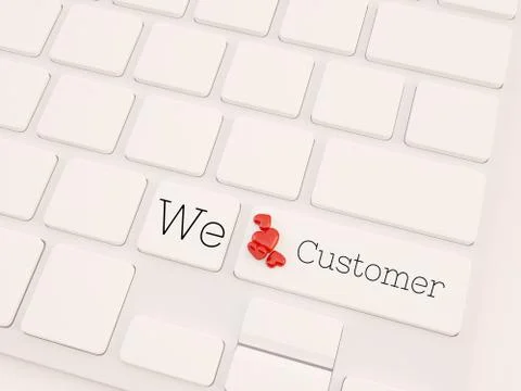 3d render concept, customer care and service Stock Illustration