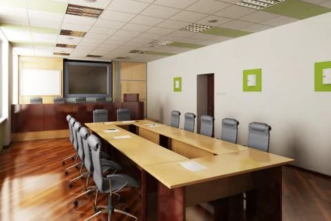 3D render of the conference hall Stock Illustration