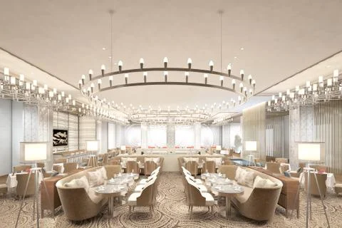 3D Render of conference room Stock Illustration