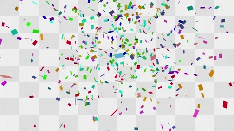 3d render Confetti Falling Particles animation celebration, birthday party,.. Видео 290474745