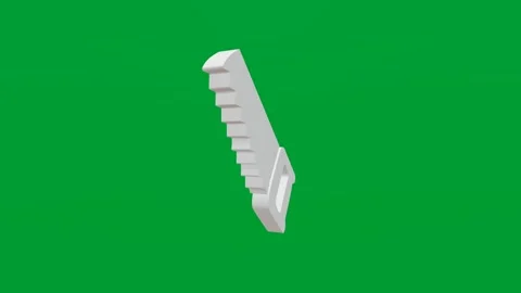 3D render of construction hand saw icon on chroma key green screen background Stock Footage 335459589