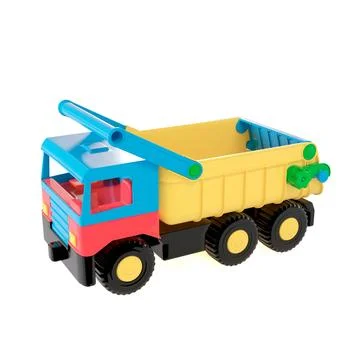 3D render of a construction vehicle parked on a white background Foto stock
