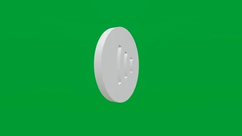3D render of contactless payment icon on chroma key green screen background Stock Footage 335459320