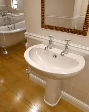 3d render of contemporary bathroom Stock Illustration