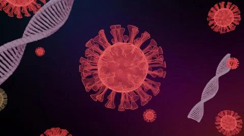 3D render Coronavirus 2019-nCov and coronaviruses influenza medical health pande Stock Illustration