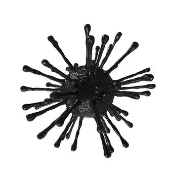 3d render of coronavirus, Covid-19 isolated on white background. Stock Illustration