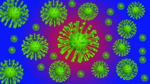 3D render of coronavirus dangerous virus killing people in 2020 Stock Illustration