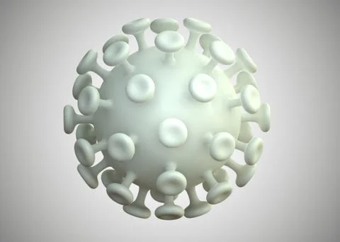 3D render of Coronavirus flu isolated on white. Stock Illustration
