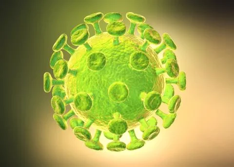 3D render of Coronavirus flu isolated on white. Stock Illustration