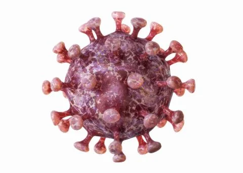 3D render of Coronavirus flu isolated on white. Stock Illustration