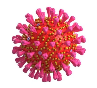 3D render of Coronavirus flu isolated on white. Stock Illustration