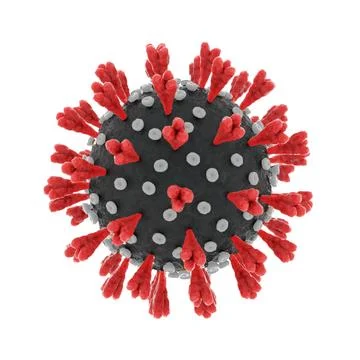 3d render of a coronavirus germ isolated on white background Stock Illustration