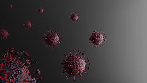 3D render of the Coronavirus. 스톡 일러스트