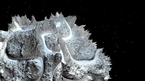 3d render of cosmic landscape as background or environment. Planet from space Video stock 99362311