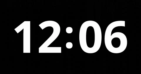 3d render of counting numbers as clock timer for busy or long hour concept. Video stock 220168889