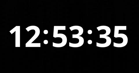 3d render of counting numbers as clock timer for busy or long hour concept. Stock Footage 220168890