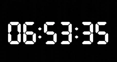 3d render of counting numbers as digital clock timer for busy or long hour co Stock Footage 220168891