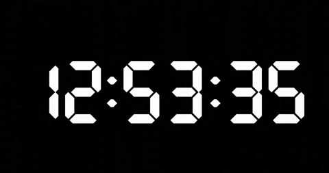 3d render of counting numbers as digital clock timer for busy or long hour co Video stock 220168892