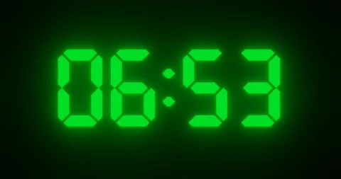 3d render of counting numbers as digital clock timer for busy or long hour co Video stock 220168894