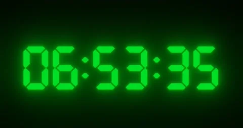 3d render of counting numbers as digital clock timer for busy or long hour co Stock Footage 220168896