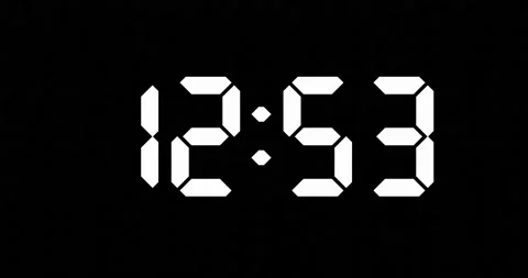 3d render of counting numbers as digital clock timer for busy or long hour co Stock Footage 220168898