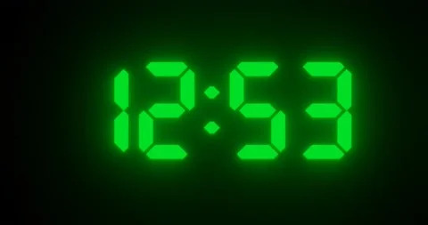 3d render of counting numbers as digital clock timer for busy or long hour co Stock Footage 220168899