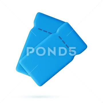3d render coupon Illustrazione stock