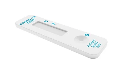 3d render of a covid 19 antigen rapid test - isolated Illustrazione stock