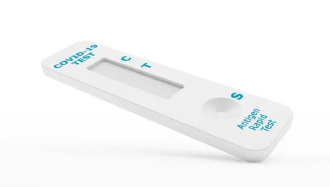 3d render of a covid 19 antigen rapid test Illustrazione stock