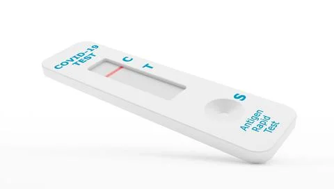 3d render of a covid 19 antigen rapid test with a negative test result 스톡 일러스트