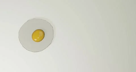 3d render cracked raw dropping egg for nutritious or breakfast Stock Footage 257902592