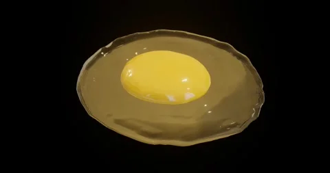 3d render cracked raw egg for nutritious or breakfast Stock Footage 251770684