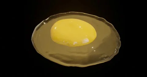 3d render cracked raw egg for nutritious or breakfast Stock Footage 251770725